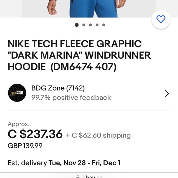 Nike tech Dark Marina blue - Picture 7 of 7